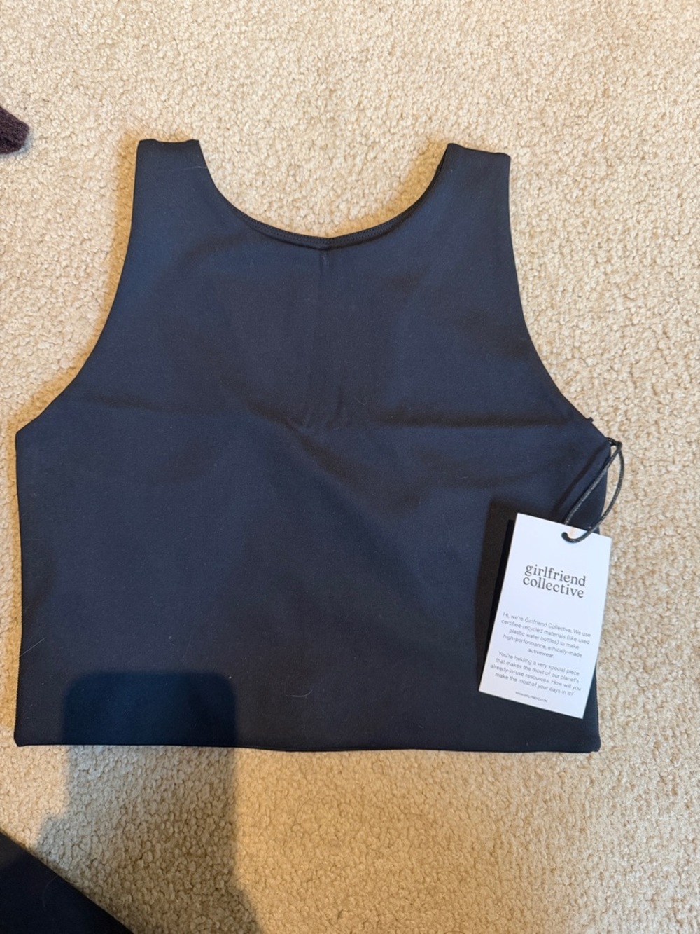 NWT girlfriend collective Black sports bra